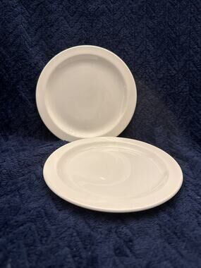 2 Midwinter England STONEHENGE WHITE Bread & Butter Plates 7" EUC